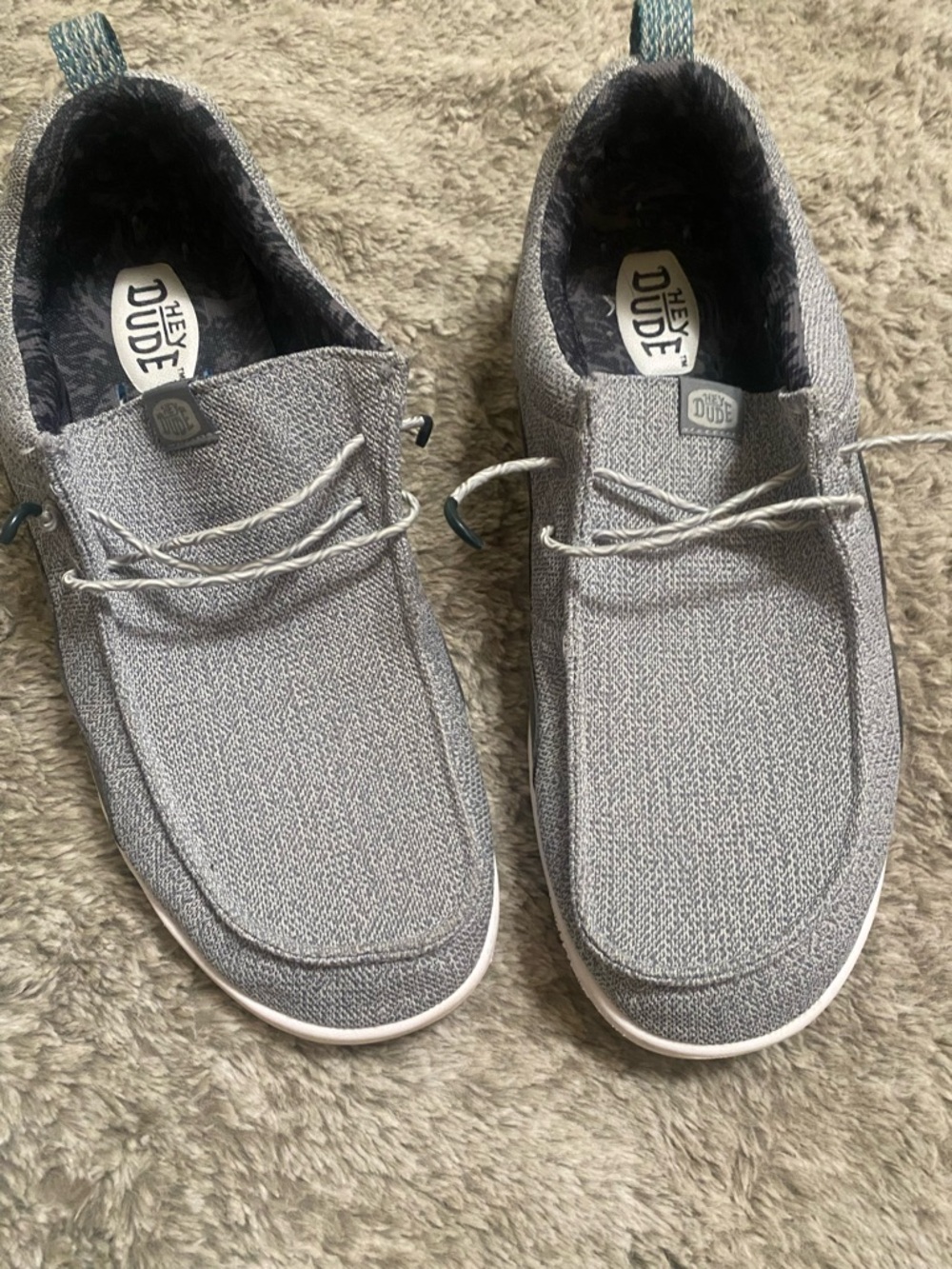 Hey Dude Grey Knit Slip-On Wally H20 Loafers